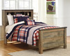 Trinell Brown Twin Bookcase Bed