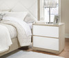 Wendora Bisque/white Two Drawer Night Stand