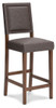 Benmara Grayish Brown / Brown Tall Uph Barstool