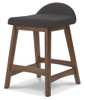 Lyncott Charcoal / Brown Upholstered Barstool