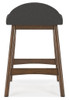 Lyncott Charcoal / Brown Upholstered Barstool