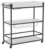 Bayflynn White / Black Bar Cart