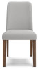 Lyncott Light Gray / Brown Dining Uph Side Chair