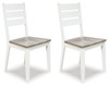 Nollicott Whitewash / Light Gray Dining Room Side Chair
