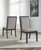 Foyland Black / Brown 9 Pc. Dining Room Table, 8 Side Chairs
