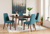 Lyncott Blue / Brown- 5 Pc. Butterfly Extension Table, 4 Side Chairs