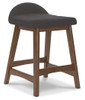 Lyncott Charcoal / Brown 5 Pc. Counter Table, 4 Upholstered Barstools