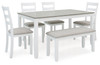 Stonehollow White / Gray Rectangular Drm Table Set (Set of 6)