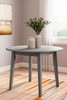 Shullden Gray Round Drm Drop Leaf Table
