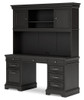 Beckincreek Black Home Office Credenza And Hutch