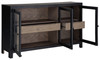 Lenston Black / Gray Accent Cabinet With 3 Doors