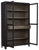 Lenston Black / Gray Accent Cabinet With 2 Doors