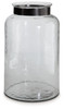 Lukasvale Clear / Pewter Finish Vase 14"