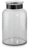 Lukasvale Clear / Pewter Finish Vase 11.25"