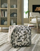 Albermarle Gray / Brown Pouf