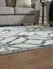 Reidland Black / Cream / Gray Large Rug