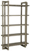 Bergton Distressed Gray Bookcase