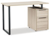 Waylowe Natural / Black Home Office Desk With Double Drawers