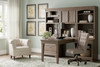 Janismore Weathered Gray Desk With 2 Bookcase Wall Units