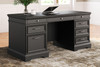 Beckincreek Black Home Office Pedestal Desk