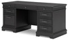 Beckincreek Black Home Office Pedestal Desk