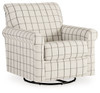 Davinca Charcoal Swivel Glider Accent Chair