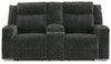 Martinglenn Ebony Dbl Reclining Power Loveseat W/Console