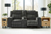 Martinglenn Ebony Dbl Reclining Loveseat W/Console