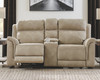 Next-gen Durapella Sand Power Reclining Loveseat With Console/Headrest