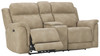 Next-gen Durapella Sand Power Reclining Loveseat With Console/Headrest