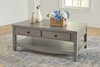 Charina Antique Gray Rectangular Cocktail Table