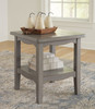 Charina Antique Gray Square End Table