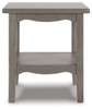 Charina Antique Gray Square End Table