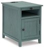 Treytown Teal Chair Side End Table