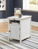 Treytown Antique White Chair Side End Table