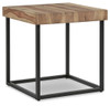 Bellwick Natural / Black Square End Table