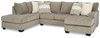 Creswell Stone 3 Pc. Right Arm Facing Corner Chaise 2 Pc Sectional, Ottoman