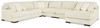 Zada Ivory 5-Piece Sectional With Chaise