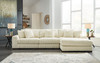 Lindyn Ivory 3-Piece Sectional With Raf Corner Chaise