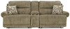 Lubec Taupe 3-Piece Reclining Loveseat With Console