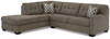 Mahoney Chocolate 2-Piece Sleeper Sectional With Laf Corner Chaise