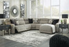 Colleyville Stone 5-Piece Power Reclining Sectional With Chaise