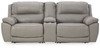Dunleith Gray 3-Piece Power Reclining Loveseat With Console