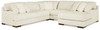 Zada Ivory 4-Piece Sectional With Chaise