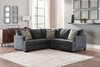 Ambrielle Gunmetal Left Arm Facing Sofa With Corner Wedge 2 Pc Sectional