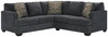 Ambrielle Gunmetal Left Arm Facing Sofa With Corner Wedge 2 Pc Sectional