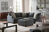 Ambrielle Gunmetal Left Arm Facing Sofa With Corner Wedge 2 Pc Sectional