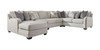 Dellara Chalk Left Arm Facing Corner Chaise 5 Pc Sectional