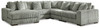 Lindyn Fog Left Arm Facing Corner Chaise 5 Pc Sectional