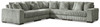 Lindyn Fog Corner Chairs 5 Pc Sectional